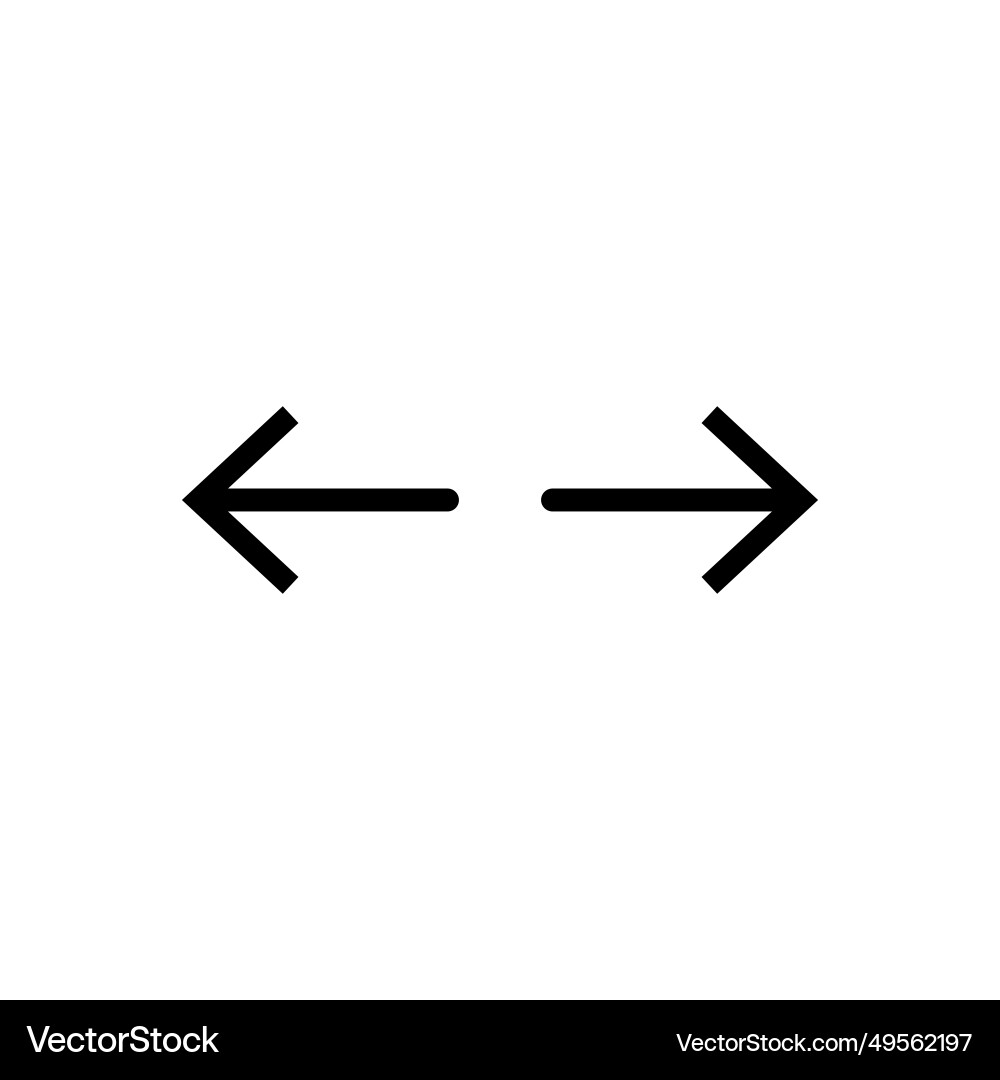 Line icon different direction arrow pointer vector image