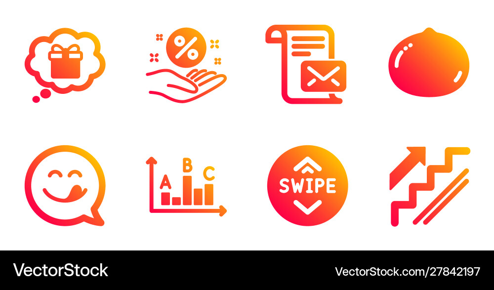 Macadamia nut survey results and gift dream icons Macadamia nut survey results and gift dream icons vector image