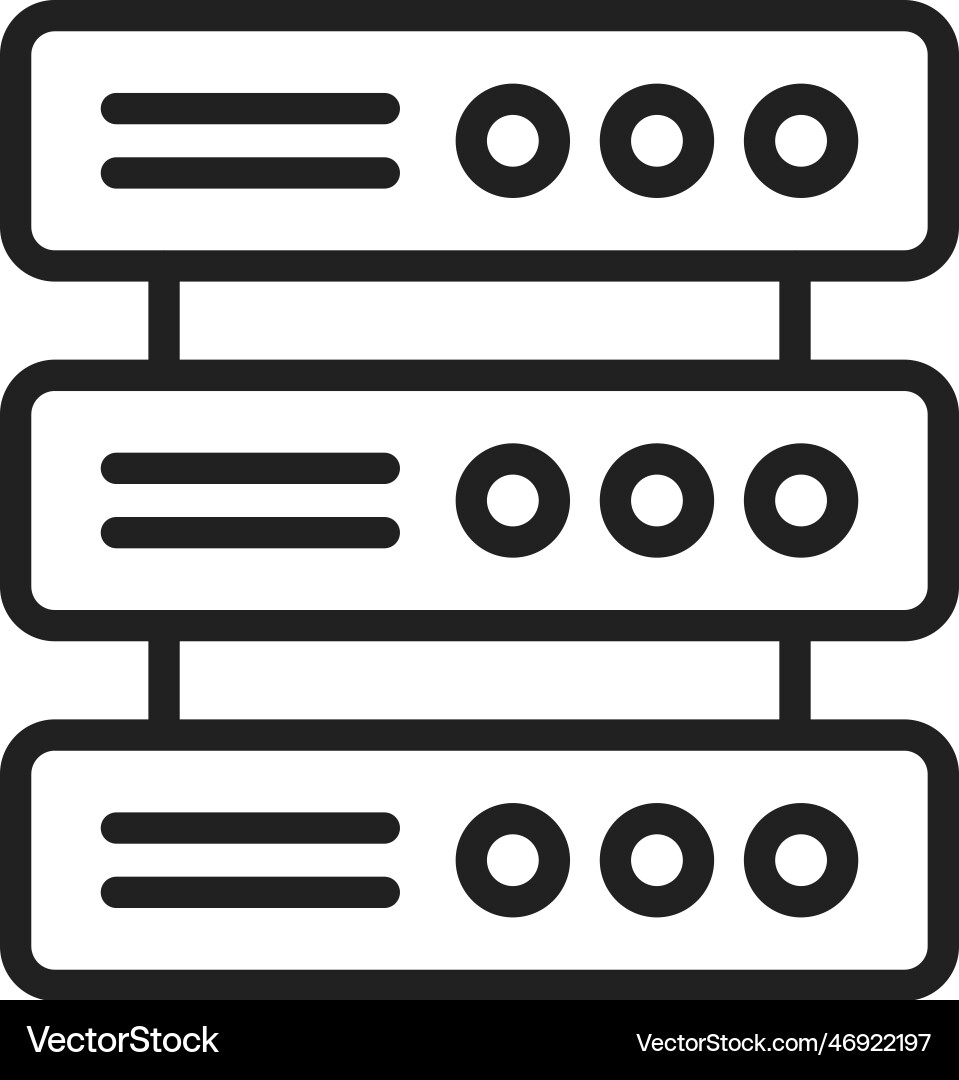 Multiple servers icon image suitable vector image