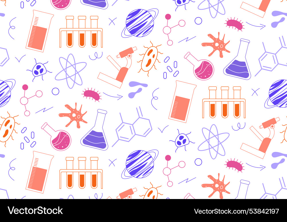 Science seamless pattern repeating design element Science seamless pattern repeating design element vector image