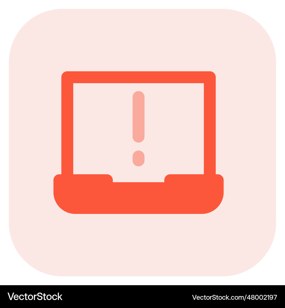 System generated message of alert vector image