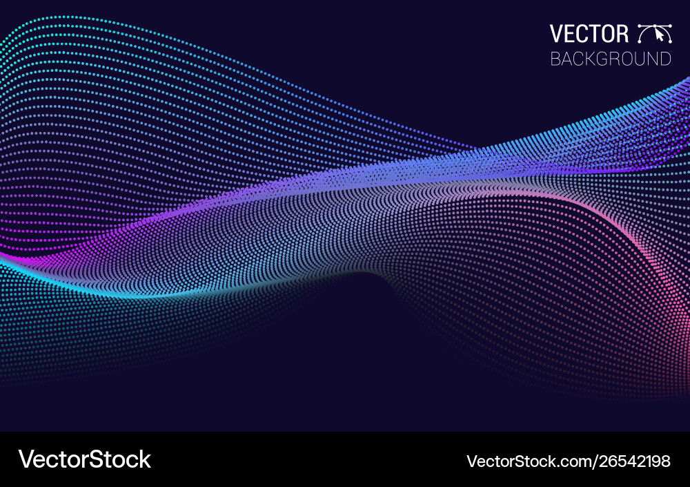 Abstract background colored dynamic waves vector image