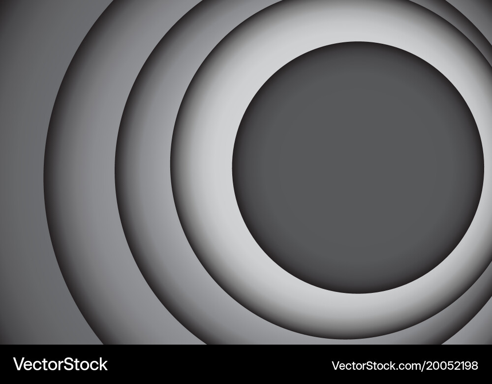 Abstract gray tone circle overlap curve vector image