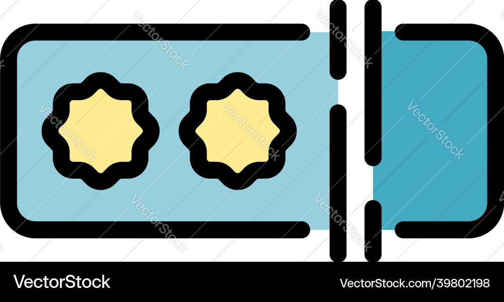 Access password icon color outline vector image
