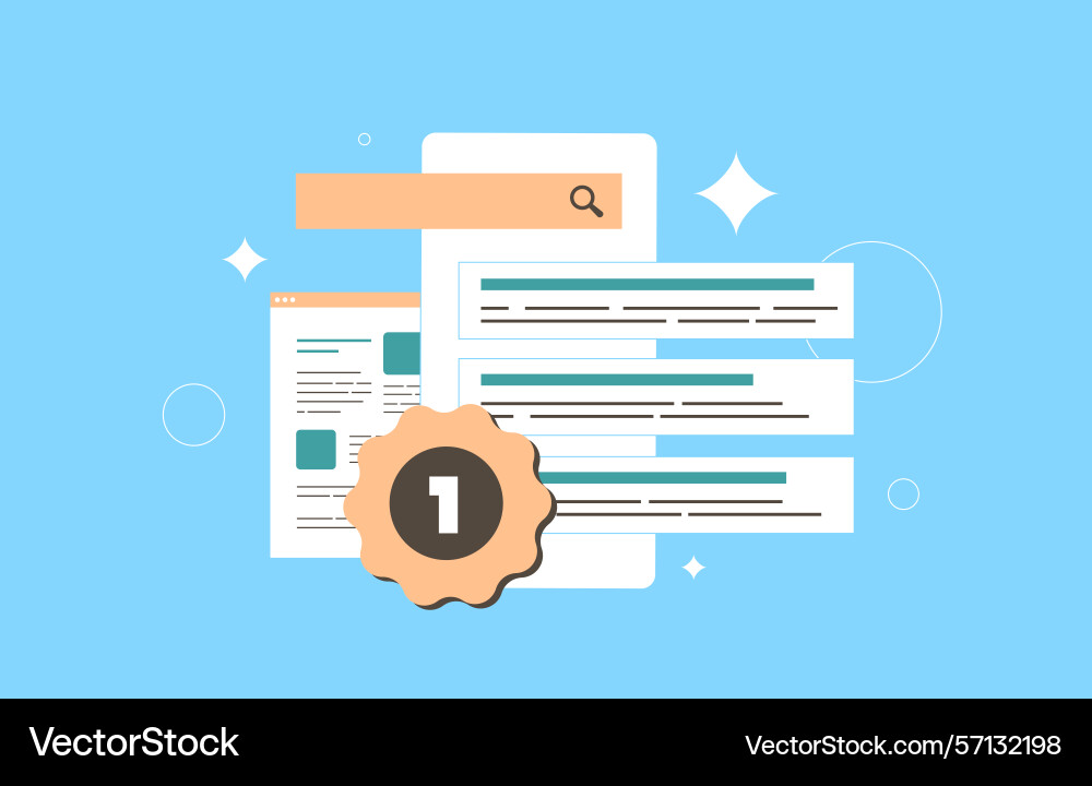 AI Search & Featured Snippets vector image