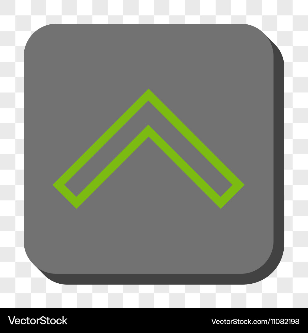 Arrowhead up rounded square button Vector Image