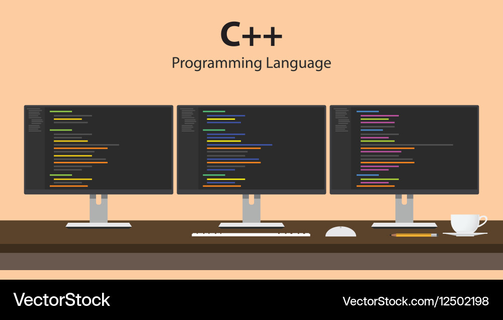 C Programmiersprachencode vektorbild