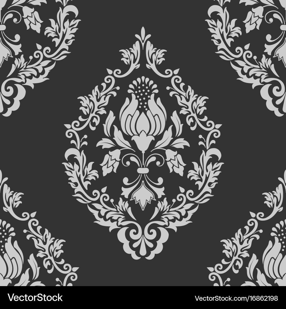 Damask seamless pattern element classical vector image