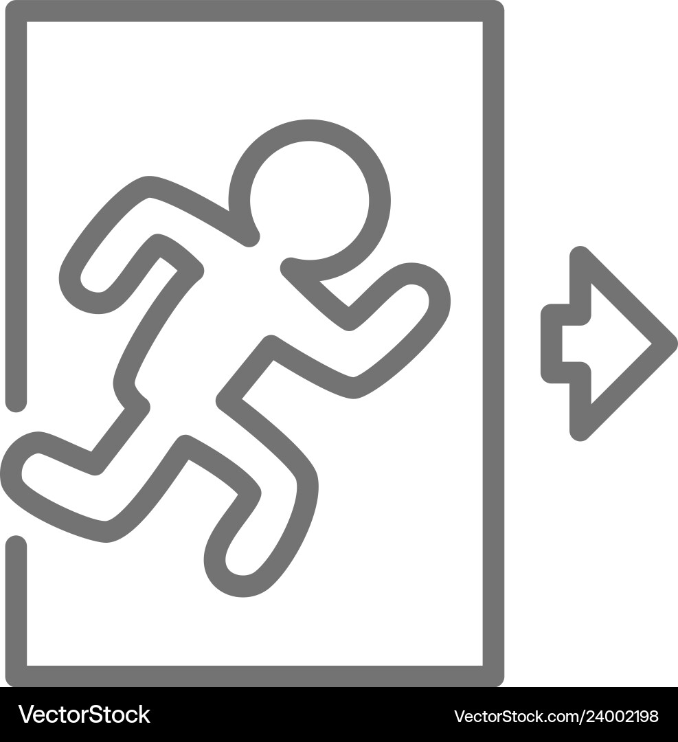 Emergency Exit - Man Running vector image