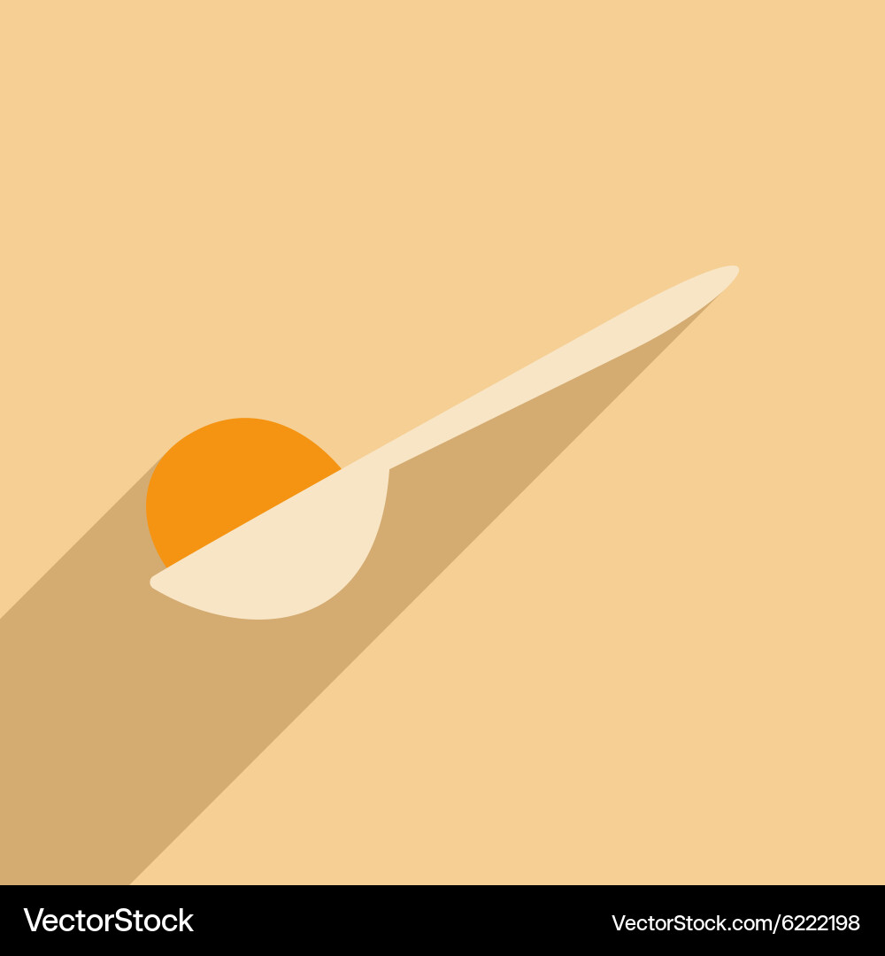 Flat with shadow icon and mobile application ice vector image