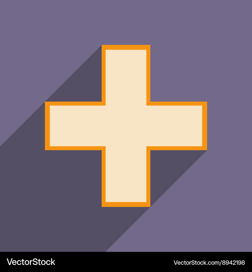 Flat with shadow icon and mobile application vector image