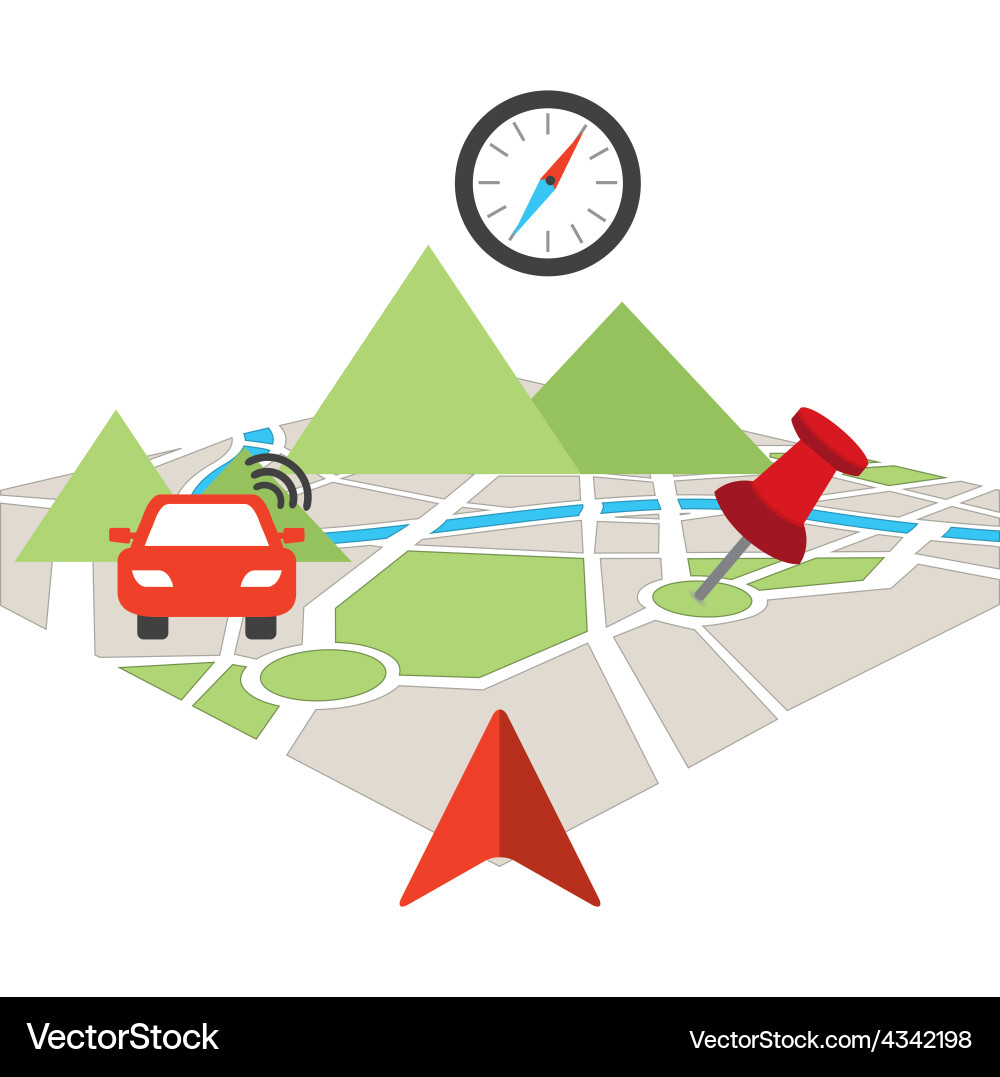 GPS Navigation Concept vector image