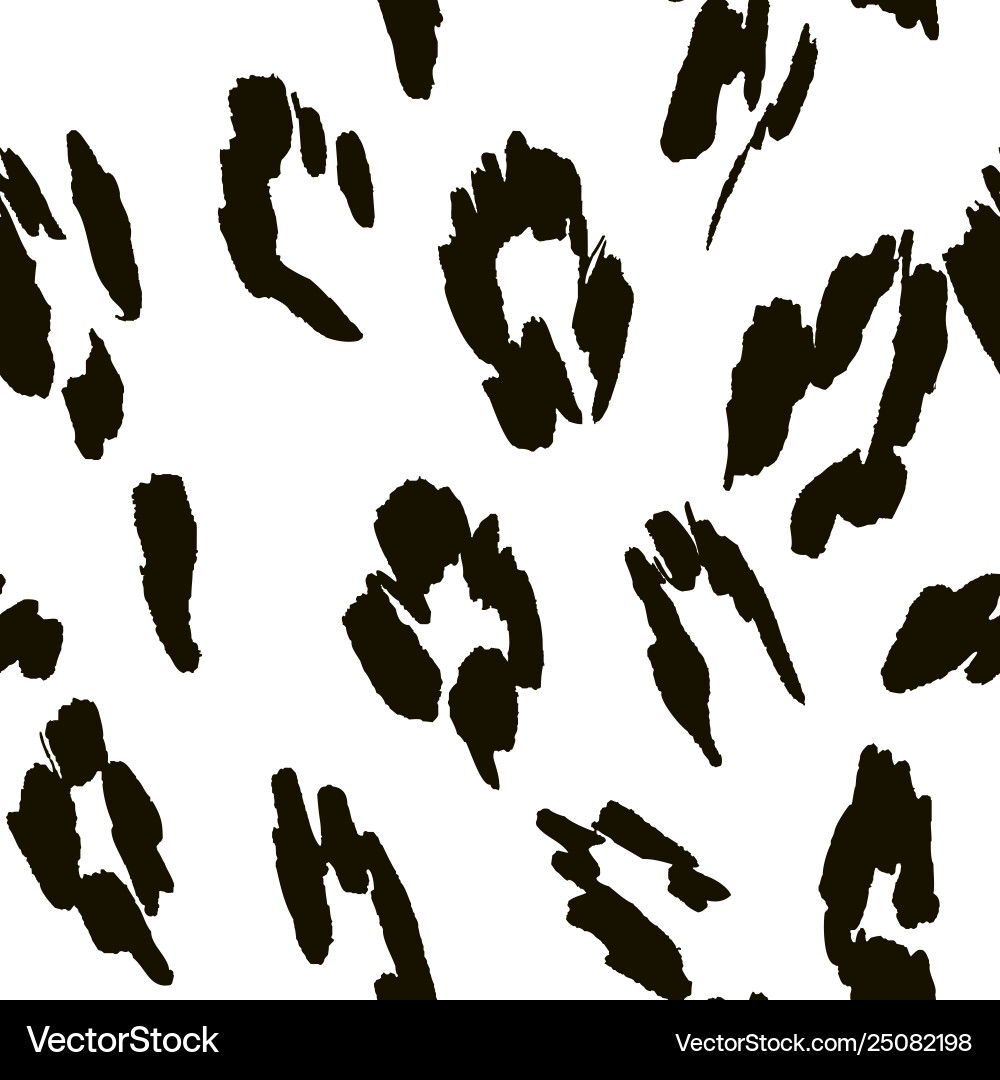Leopard Print Seamless Pattern vector image