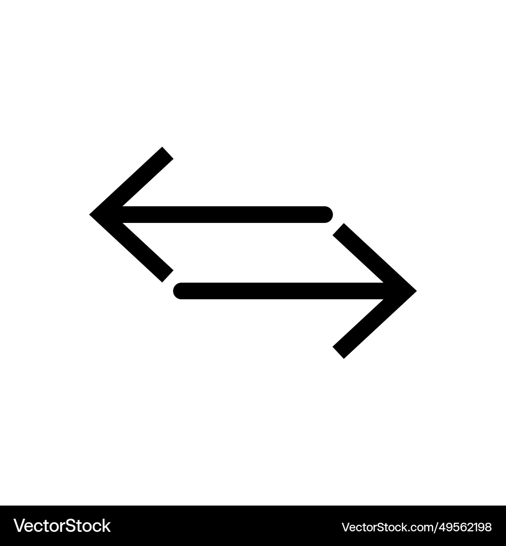 Line icon different direction arrow pointer Line icon different direction arrow pointer vector image