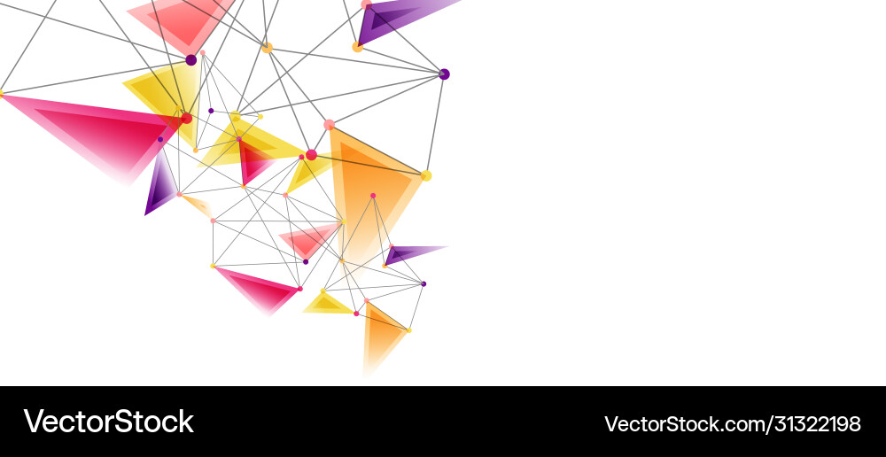 Line points connections triangular technology Line points connections triangular technology Vector Image