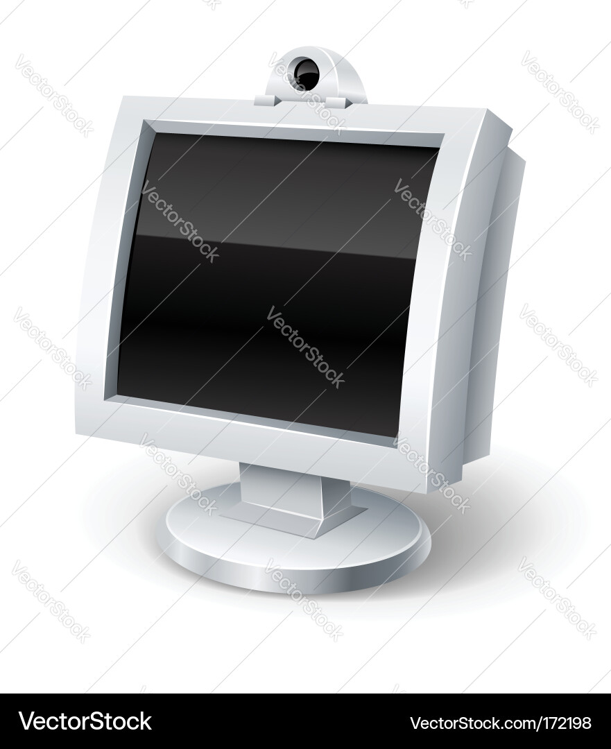 Modern Computer Monitor Vector Image