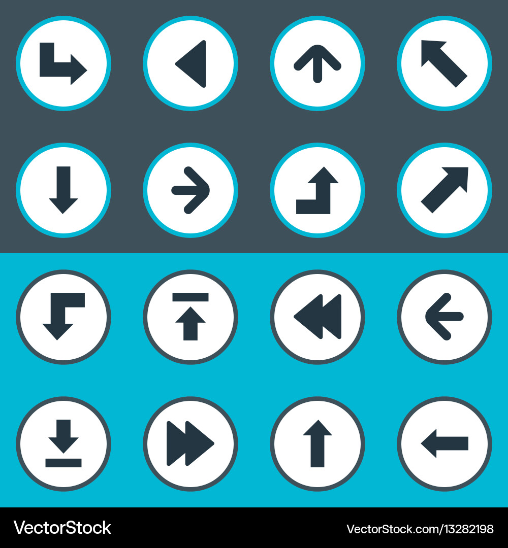 Set of 16 simple cursor icons can be found Vector Image