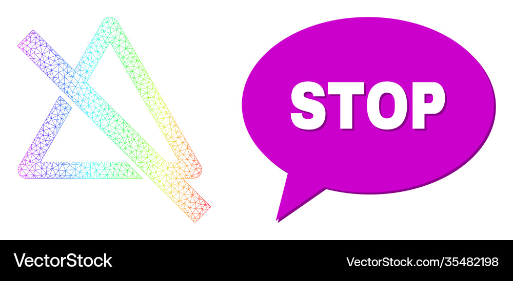 Spectral mesh gradient stop warnings icon Spectral mesh gradient stop warnings icon Vector Image