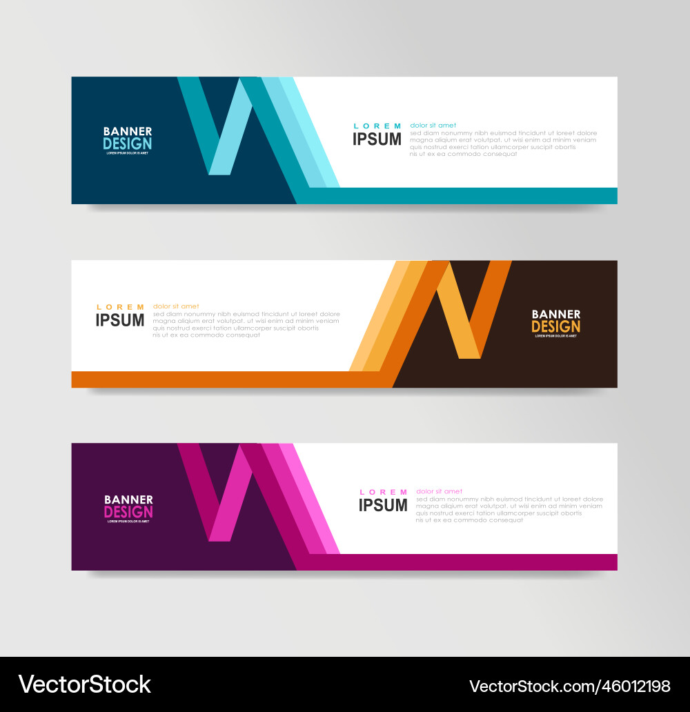 Templates of horizontal web banner website header Vector Image