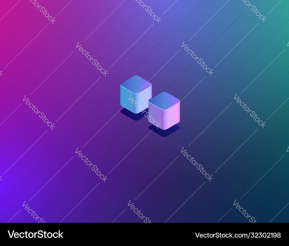 Three dee tech font colon sign character isometric vector image
