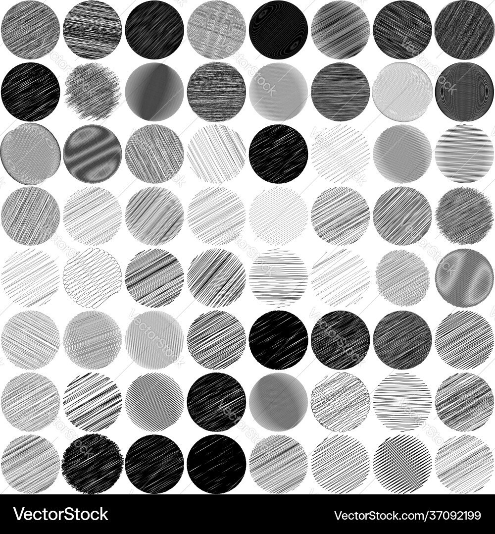 Circle with scribble sketch doodle effect pattern Circle with scribble sketch doodle effect pattern vector image