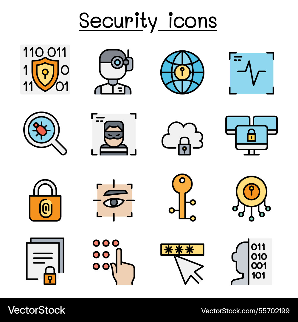 Computer security internet protection firewall Computer security internet protection firewall vector image