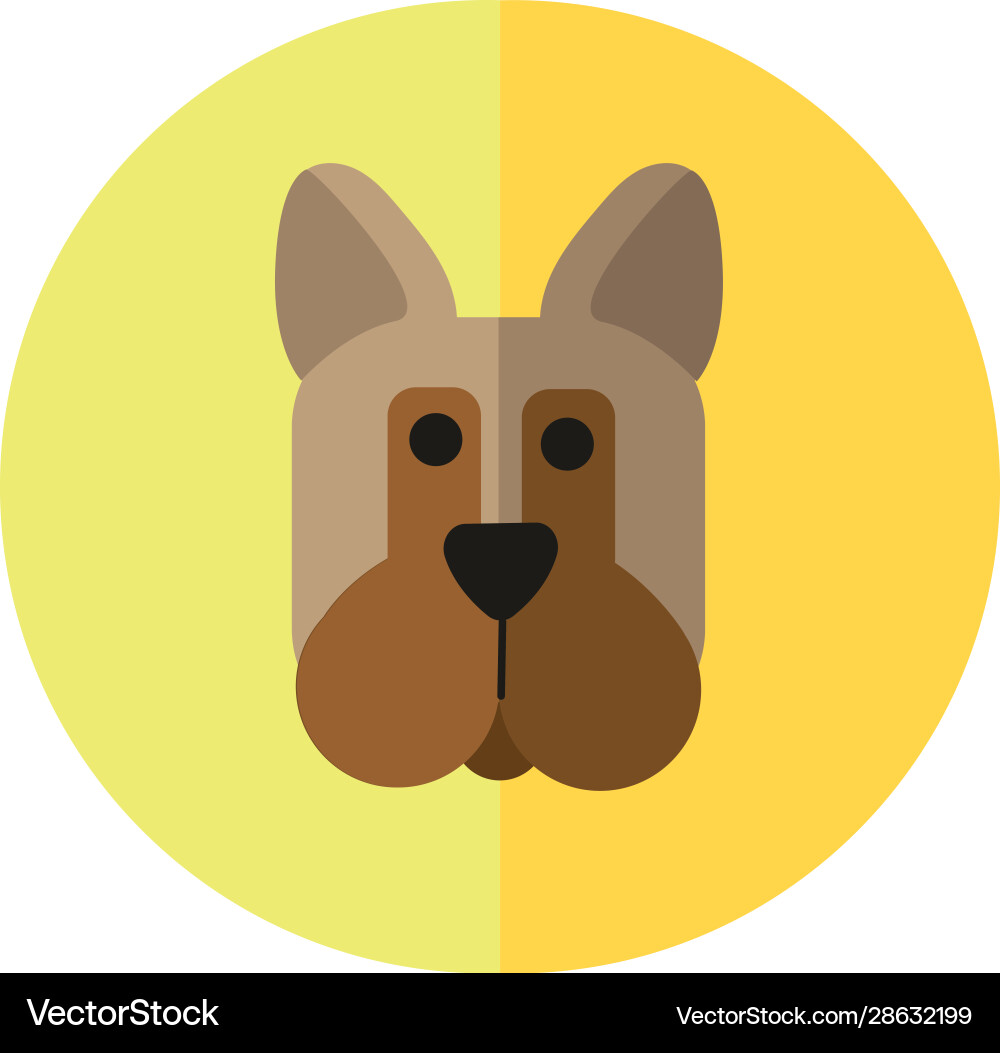 Cute dog pet head character Royalty Free Vector Image