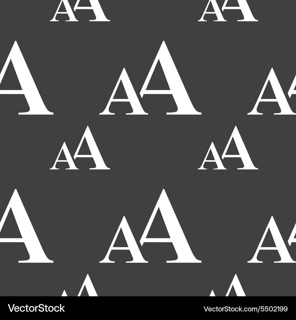 Enlarge font aa icon sign seamless pattern Vector Image