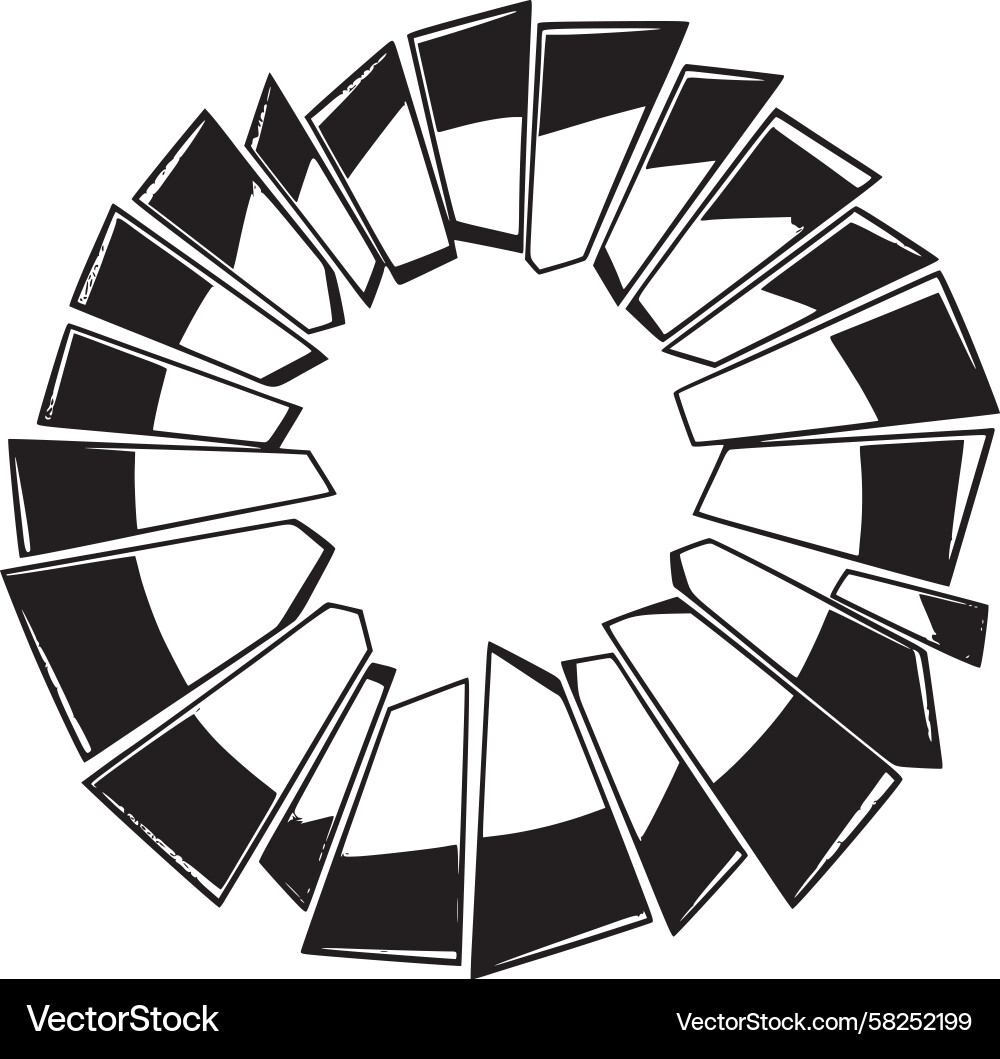 Fragmented Circle Gradient Vector Image