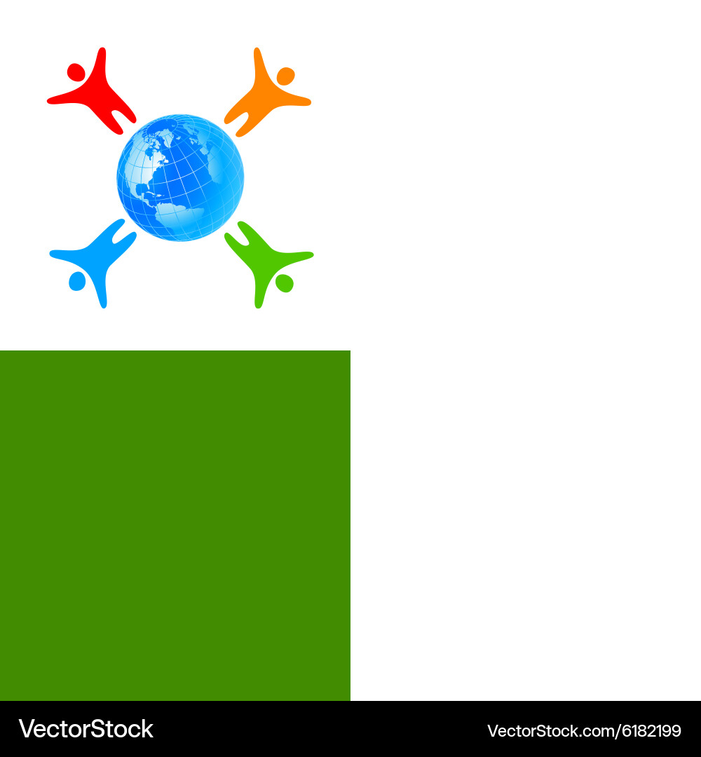 Global Unity Hands vector image