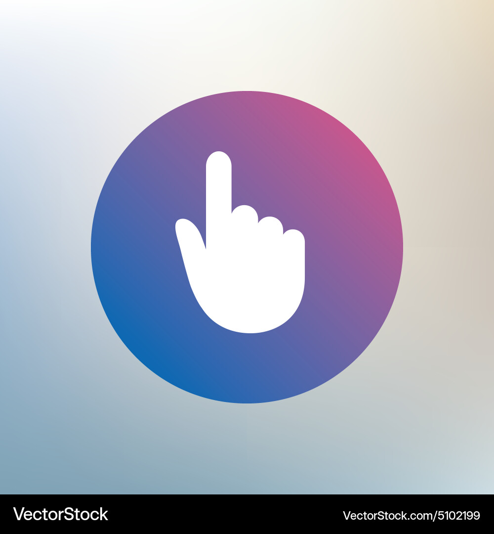 Hand cursor sign icon pointer symbol vector image