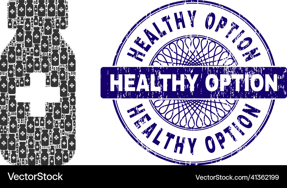 Medical vial recursion composition vector image