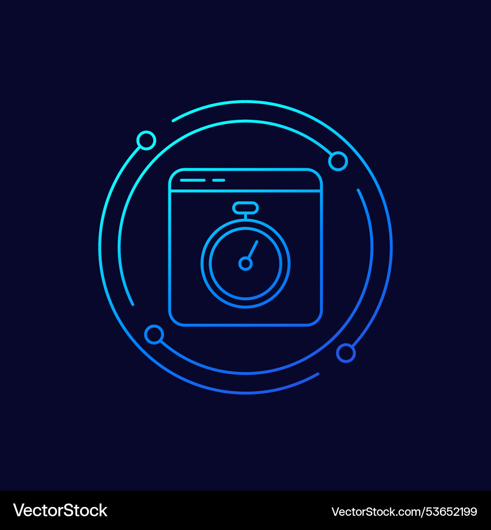 Online timer countdown icon linear design vector image