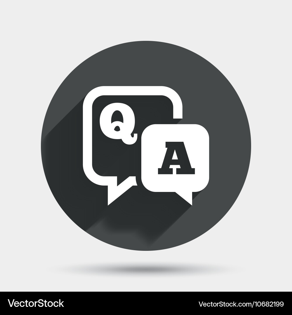 Question answer sign icon qa symbol Vector Image