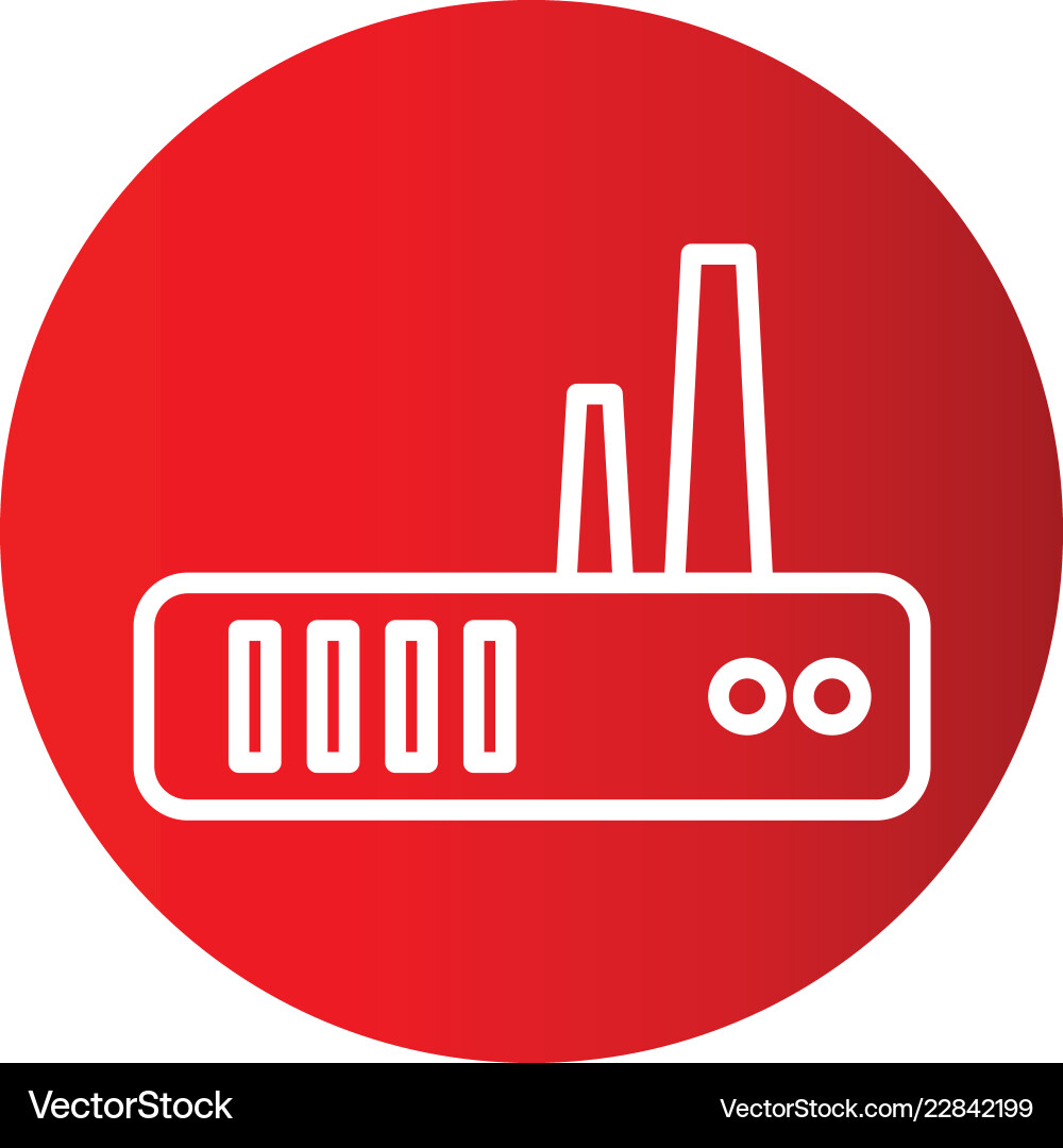 Router icon in creative design with elements vector image