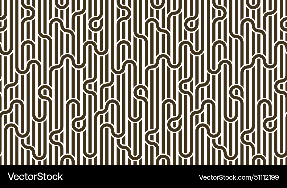 Seamless pattern with twisted lines linear tiling vector image