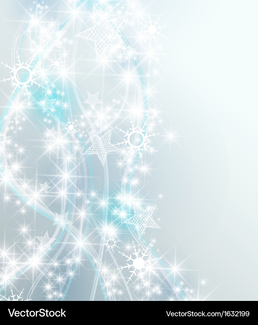 Silver Snowflake Winter Background vector image