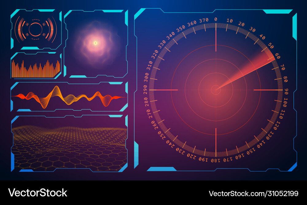 Tech Soundwave Interface Background vector image