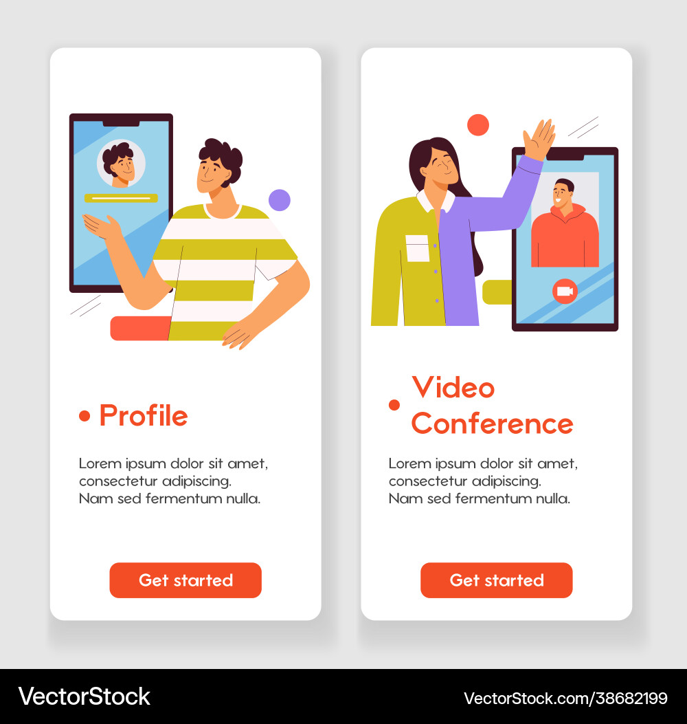 Template design for mobile app page Template design for mobile app page vector image