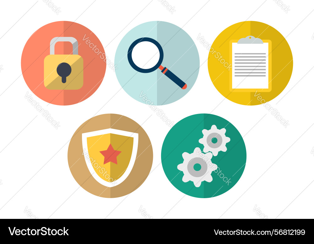 Web security icons set Web security icons set vector image