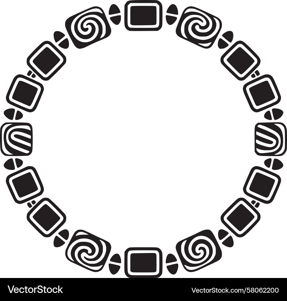 Abstract Spiral Border Vector Image