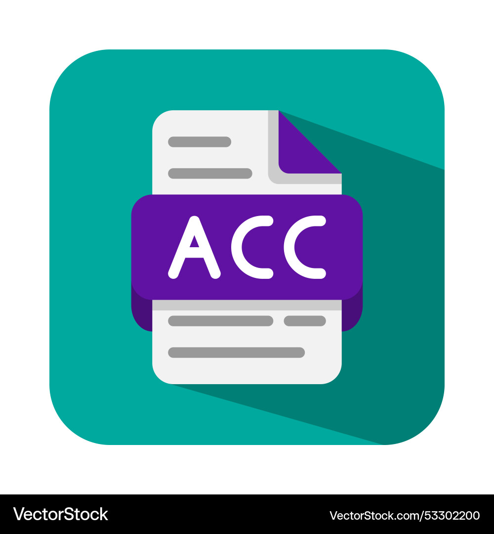 Accdb flat database icon modern design element Accdb flat database icon modern design element vector image