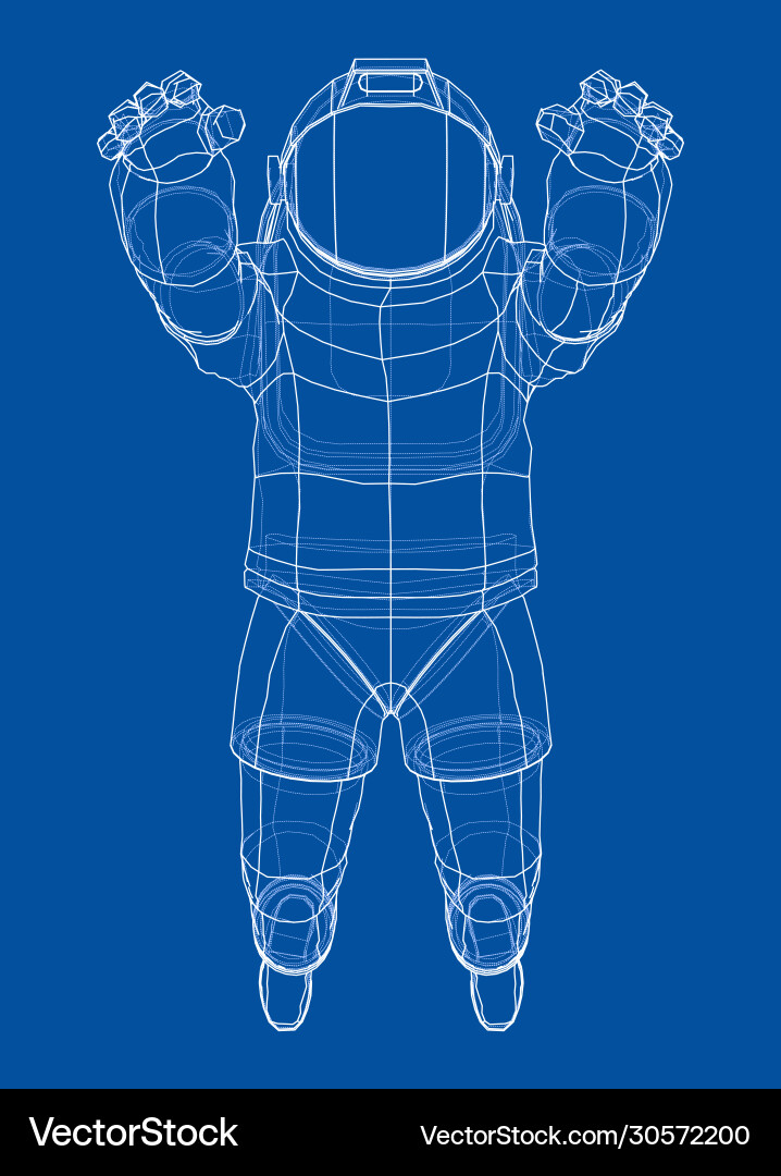 Astronaut concept rendering 3d Vector Image