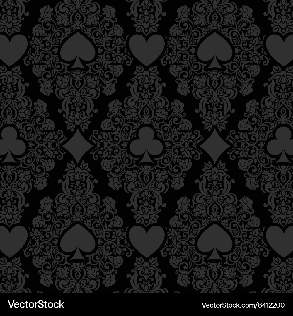 Black Poker Casino Background vector image