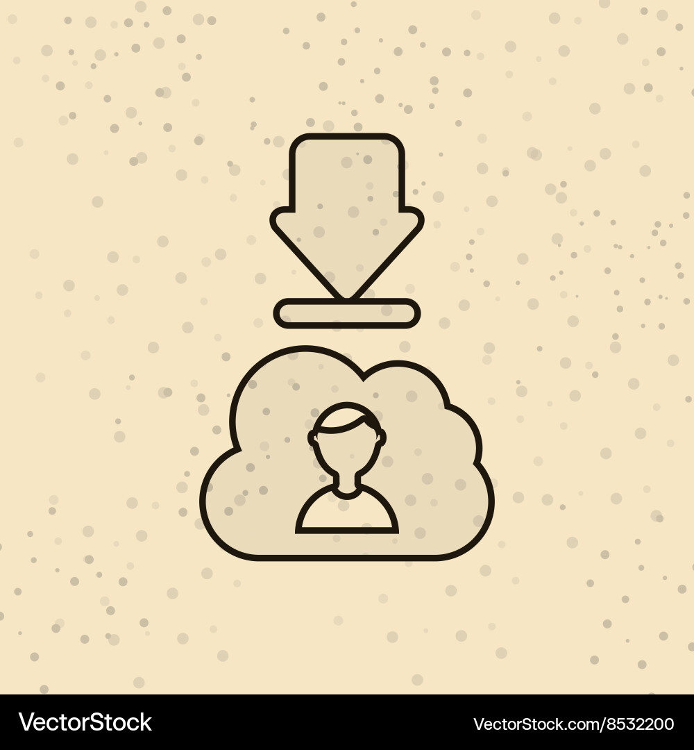Cloud computing design vector image
