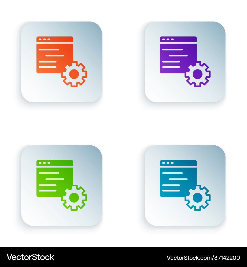 Color computer api interface icon isolated Color computer api interface icon isolated vector image