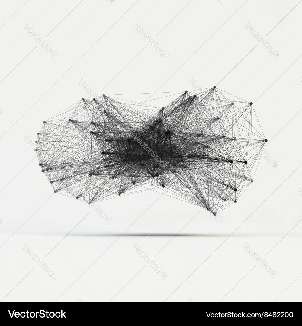 Connection structure wireframe Vector Image