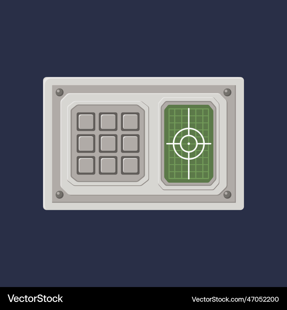 Control panel screen with target indicator Control panel screen with target indicator vector image