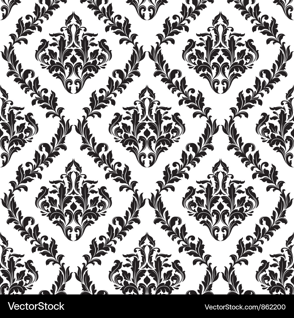 Damask seamless pattern vector image