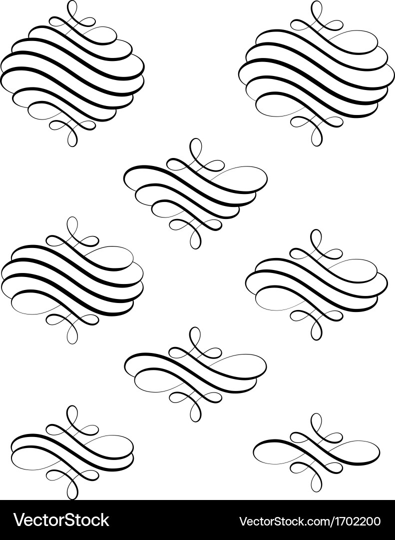 Elegant Swirl Patterns vector image